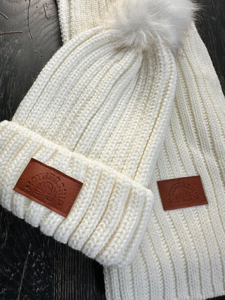 Steamer Beanie & Scarf Set - Cream