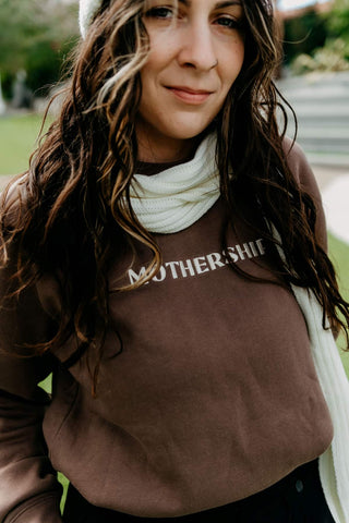 Sweatshirt - Mocha Mothership Embroidered
