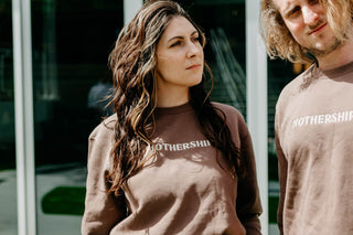 Sweatshirt - Mocha Mothership Embroidered