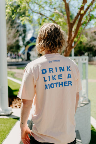 Drink Like A Mother Tee - Pink