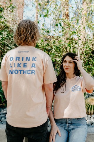 Drink Like A Mother Tee - Pink