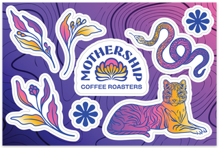 Mothership Coffee Sticker Sheet