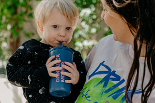 'Drink Like A Mother' 16oz Tumbler - Navy/Pink